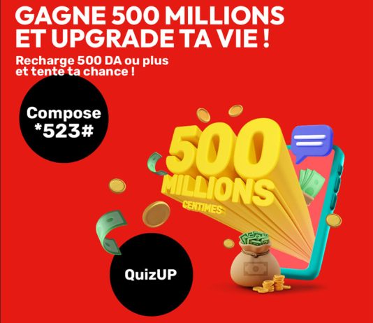 Ooredoo lance “QuizUP” : rechargez 500 DA et tentez de gagner jusqu’à 5 millions de dinars !